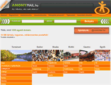Tablet Screenshot of anonymail.hu